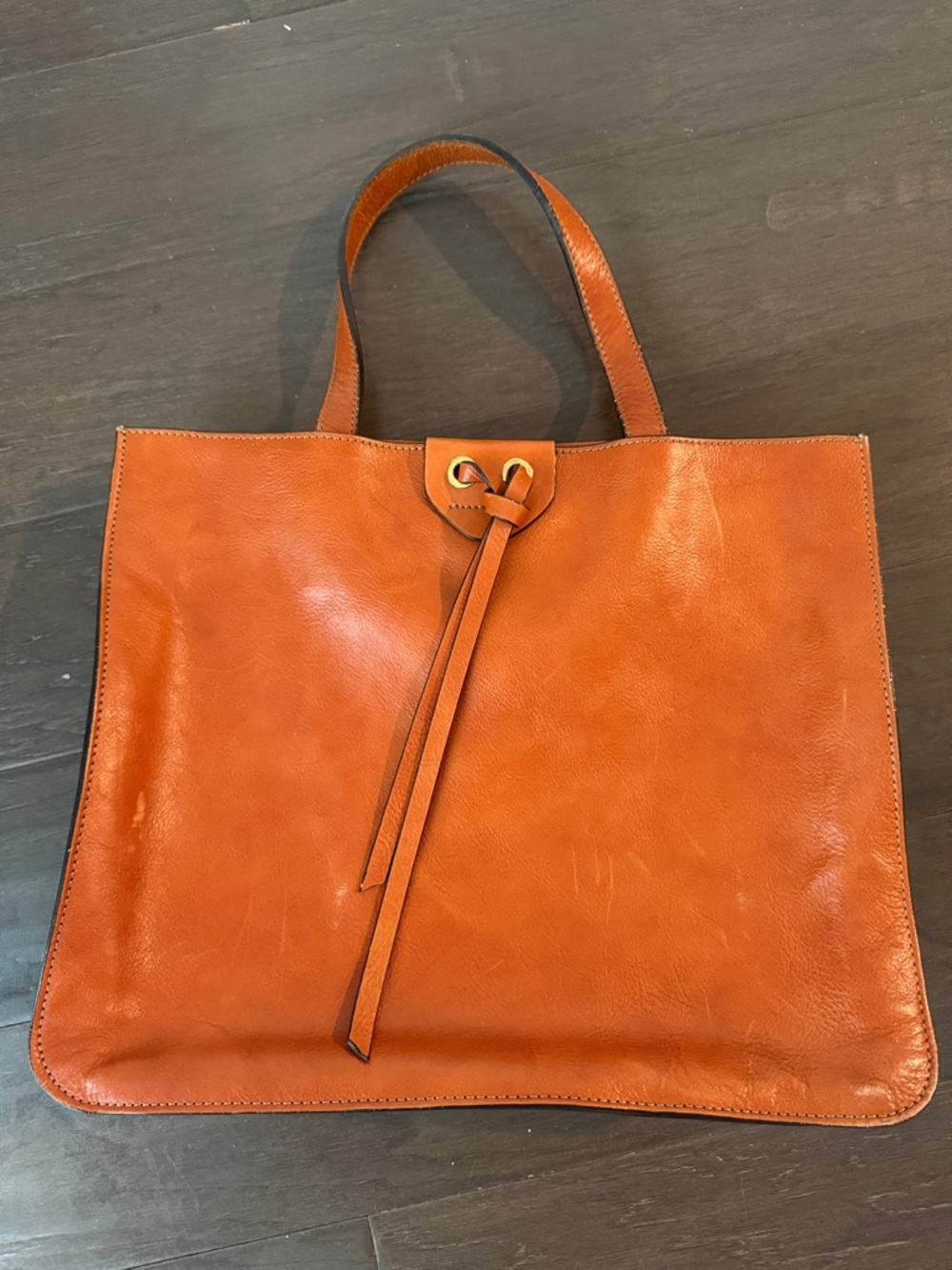 GENTLY USED A. Bellucci Genuine Leather Tote Bag with additional long strap